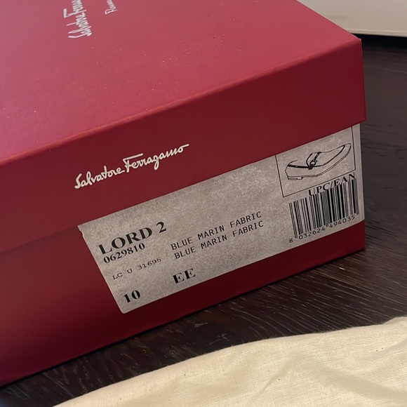 Men’s Lord 2 Salvatore Ferragamo Velvet Loafers Size 10 EE - Picture 9 of 12